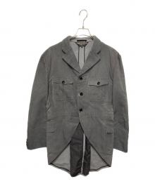 COMME des GARCONS HOMME PLUS（コムデギャルソンオムプリュス）の古着「製品染めサファリテーラードジャケット」｜グレー