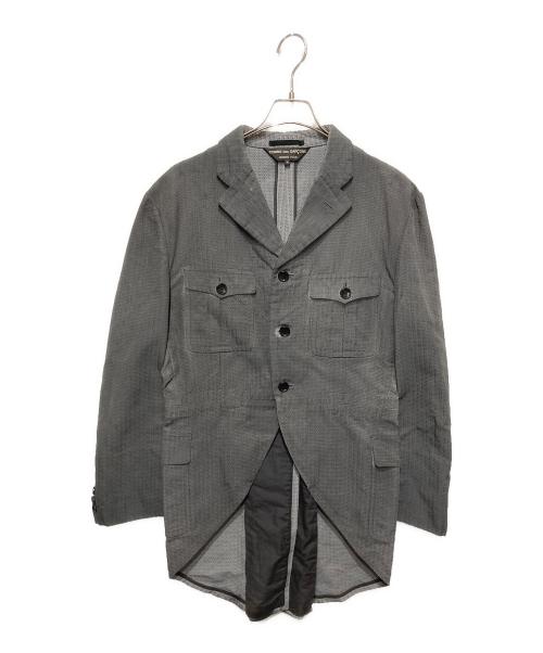COMME des GARCONS HOMME PLUS（コムデギャルソンオムプリュス）COMME des GARCONS HOMME PLUS (コムデギャルソンオムプリュス) 製品染めサファリテーラードジャケット グレー サイズ:Ｍの古着・服飾アイテム