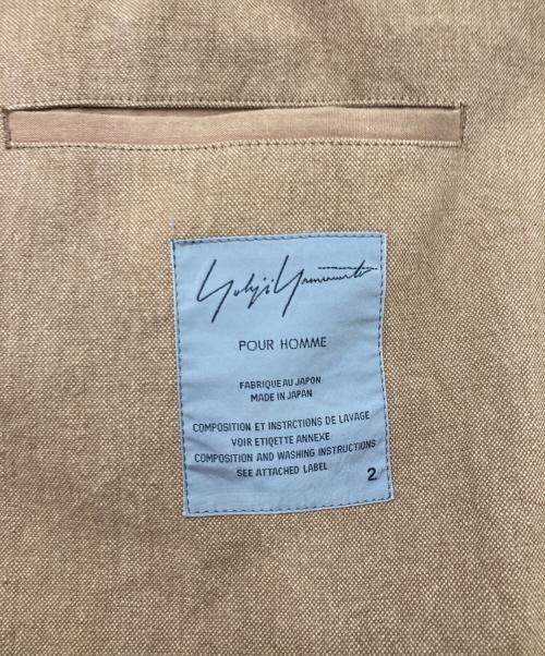 Yohji Yamamoto pour homme（ヨウジヤマモト プールオム）Yohji Yamamoto pour homme (ヨウジヤマモト プールオム) テーラードジャケット ベージュ サイズ:2の古着・服飾アイテム
