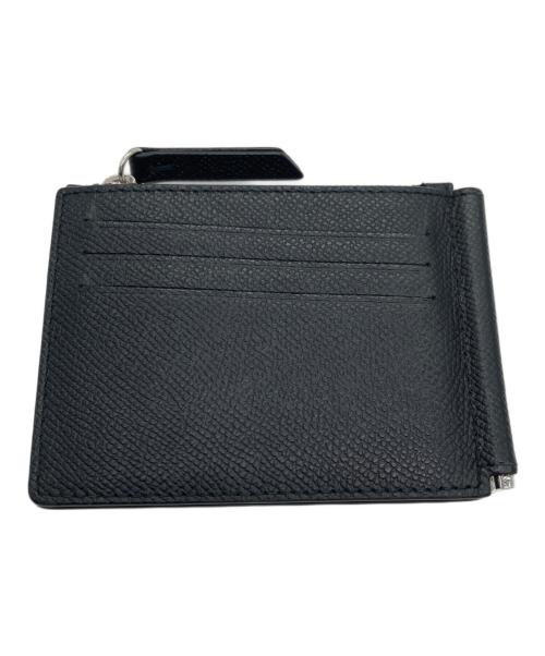 Maison Margiela（メゾンマルジェラ）Maison Margiela (メゾンマルジェラ) グレインレザー マネークリップ ブラックの古着・服飾アイテム