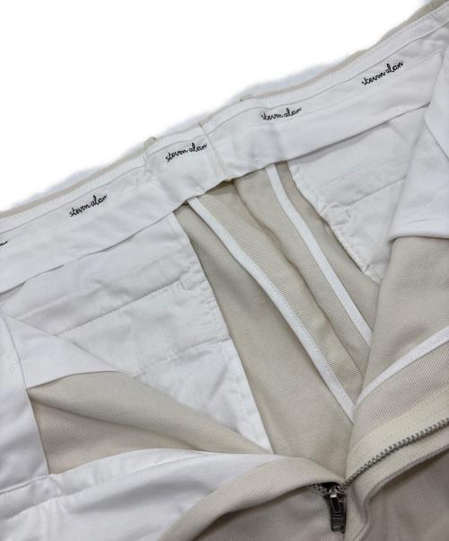 STEVEN ALAN（スティーブンアラン）STEVEN ALAN (スティーブンアラン) ドリル インツープリーツ ドレス トラウザーズ テーパード アイボリー サイズ:Lの古着・服飾アイテム