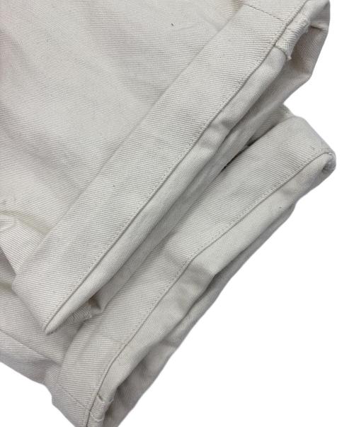 STEVEN ALAN（スティーブンアラン）STEVEN ALAN (スティーブンアラン) ドリル インツープリーツ ドレス トラウザーズ テーパード アイボリー サイズ:Lの古着・服飾アイテム