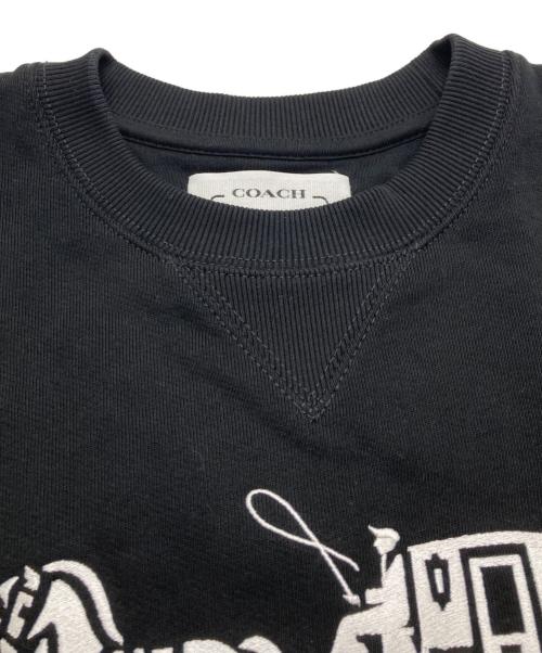 COACH（コーチ）COACH (コーチ) ホース アンド キャリッジ クルーネック スウェットシャツ ブラック サイズ:Ｍの古着・服飾アイテム