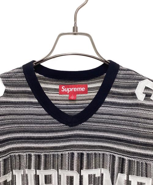 SUPREME（シュプリーム）SUPREME (シュプリーム) オープンニットフットボールトップ グレー サイズ:Lの古着・服飾アイテム