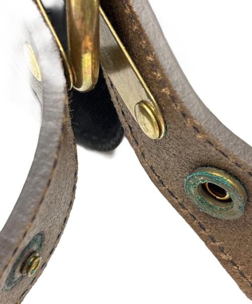 IL BISONTE（イル ビゾンテ）IL BISONTE (イル ビゾンテ) ロゴ型押しレザーショルダーバッグ ブラウンの古着・服飾アイテム