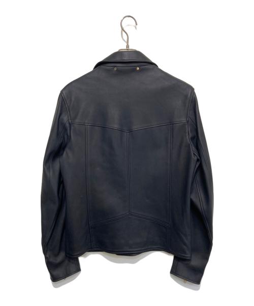 PAUL SMITH（ポールスミス）PAUL SMITH (ポールスミス) フェザー裏地 ダブルライダースジャケット ブラック サイズ:Ｍの古着・服飾アイテム