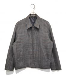 AURALEE（オーラリー）の古着「ダブルフェイスチェックジップブルゾン」｜グレー