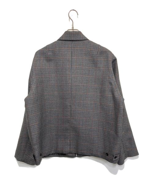 AURALEE（オーラリー）AURALEE (オーラリー) ダブルフェイスチェックジップブルゾン グレー サイズ:4の古着・服飾アイテム