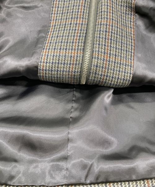 AURALEE（オーラリー）AURALEE (オーラリー) ダブルフェイスチェックジップブルゾン グレー サイズ:4の古着・服飾アイテム