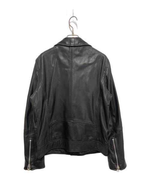 PS Paul Smith（ＰＳポールスミス）PS Paul Smith (ＰＳポールスミス) ゴートレザー ダブルライダースジャケット ブラック サイズ:Lの古着・服飾アイテム