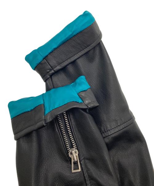 PS Paul Smith（ＰＳポールスミス）PS Paul Smith (ＰＳポールスミス) ゴートレザー ダブルライダースジャケット ブラック サイズ:Lの古着・服飾アイテム