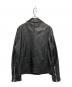 PS Paul Smith (ＰＳポールスミス) ゴートレザー ダブルライダースジャケット ブラック サイズ:L：22000円