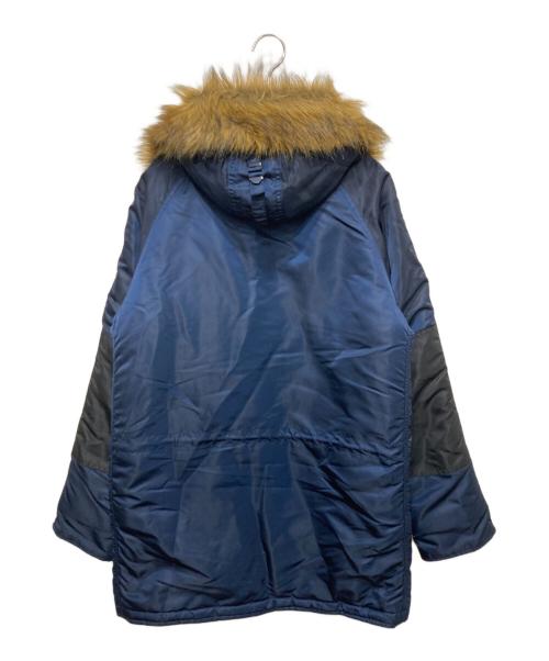 ALPHA（アルファ）ALPHA (アルファ) DUFFER (ダファー) フーデッドフライトジャケット ネイビー サイズ:Mの古着・服飾アイテム
