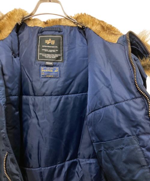 ALPHA（アルファ）ALPHA (アルファ) DUFFER (ダファー) フーデッドフライトジャケット ネイビー サイズ:Mの古着・服飾アイテム