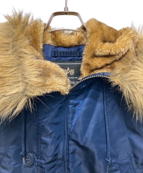 ALPHA（アルファ）ALPHA (アルファ) DUFFER (ダファー) フーデッドフライトジャケット ネイビー サイズ:Mの古着・服飾アイテム