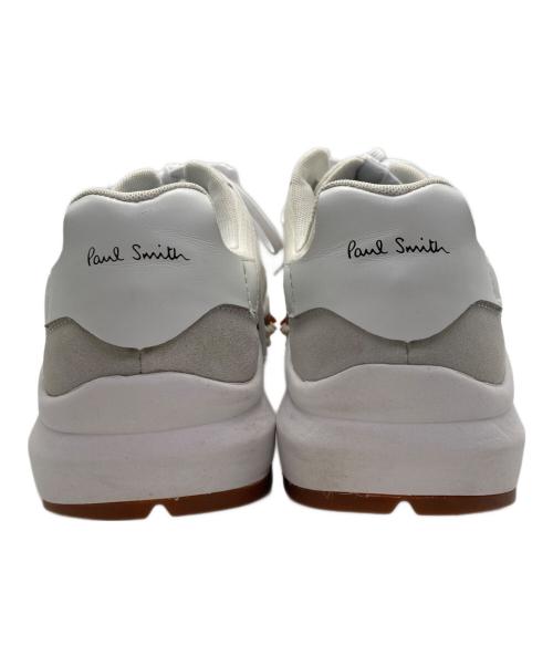 PAUL SMITH（ポールスミス）Paul Smith (ポールスミス) GASPER ローカットスニーカー ホワイト×グレー サイズ:9の古着・服飾アイテム