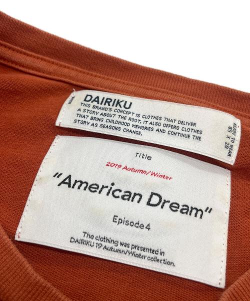 DAIRIKU（ダイリク）DAIRIKU (ダイリク) BIGGIE レイヤードTシャツ オレンジ サイズ:FREEの古着・服飾アイテム