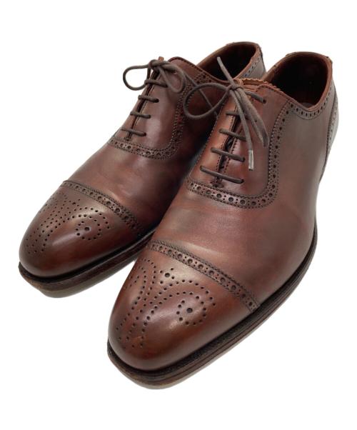 Crockett & Jones（クロケット＆ジョーンズ）Crockett & Jones (クロケット＆ジョーンズ) アルビオン セミブローグシューズ ブラウン サイズ:5 1/2 Eの古着・服飾アイテム