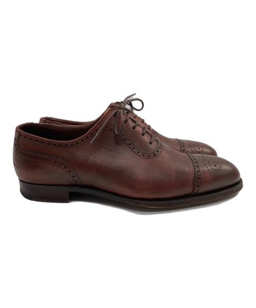 Crockett & Jones（クロケット＆ジョーンズ）Crockett & Jones (クロケット＆ジョーンズ) アルビオン セミブローグシューズ ブラウン サイズ:5 1/2 Eの古着・服飾アイテム