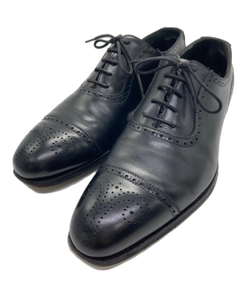 Crockett & Jones（クロケット＆ジョーンズ）Crockett & Jones (クロケット＆ジョーンズ) アルビオン セミブローグシューズ ブラック サイズ:5 1/2 Eの古着・服飾アイテム