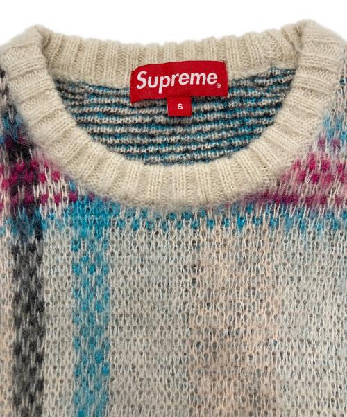 SUPREME（シュプリーム）SUPREME (シュプリーム) ブラッシュド プレイドセーター ホワイト サイズ:Ｓの古着・服飾アイテム