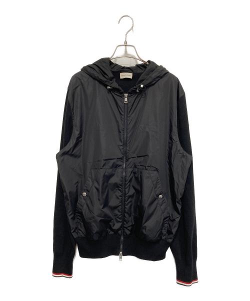 MONCLER（モンクレール）MONCLER (モンクレール) 切替フーデッドジャケット ブラック サイズ:XXLの古着・服飾アイテム