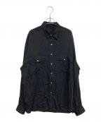 Porter Classicポータークラシック）の古着「ロールアップソフトキュプラシャツ」｜ブラック