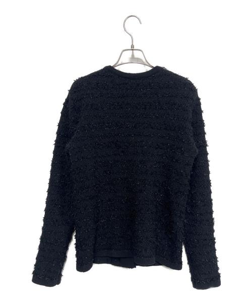 C.S.G（シーエスジー）C.S.G (シーエスジー) モールツイード ニットカーディガン ブラック サイズ:FREEの古着・服飾アイテム