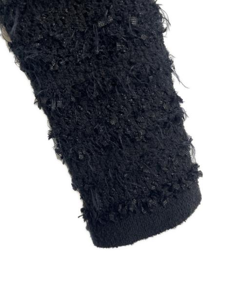 C.S.G（シーエスジー）C.S.G (シーエスジー) モールツイード ニットカーディガン ブラック サイズ:FREEの古着・服飾アイテム