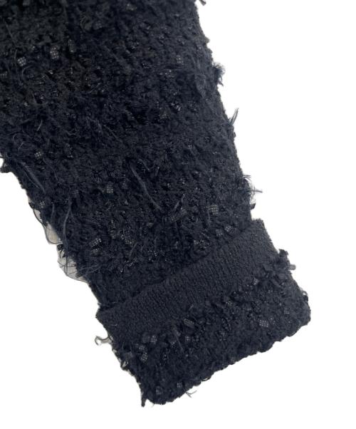 C.S.G（シーエスジー）C.S.G (シーエスジー) モールツイード ニットカーディガン ブラック サイズ:FREEの古着・服飾アイテム