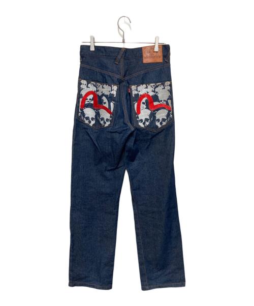 EVISU（エヴィス）EVISU (エヴィス) スカルカモメ刺繍デニムパンツ インディゴ サイズ:32の古着・服飾アイテム