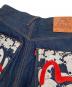 中古・古着 EVISU (エヴィス) スカルカモメ刺繍デニムパンツ インディゴ サイズ:32：15000円