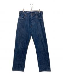 YAMANE（ヤマネ）の古着「バックプリントデニムパンツ」｜インディゴ