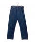 YAMANE（ヤマネ）の古着「バックプリントデニムパンツ」｜インディゴ