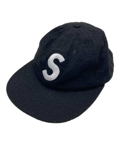 SUPREME（シュプリーム）SUPREME (シュプリーム) ウールSロゴ6パネルキャップ ブラックの古着・服飾アイテム