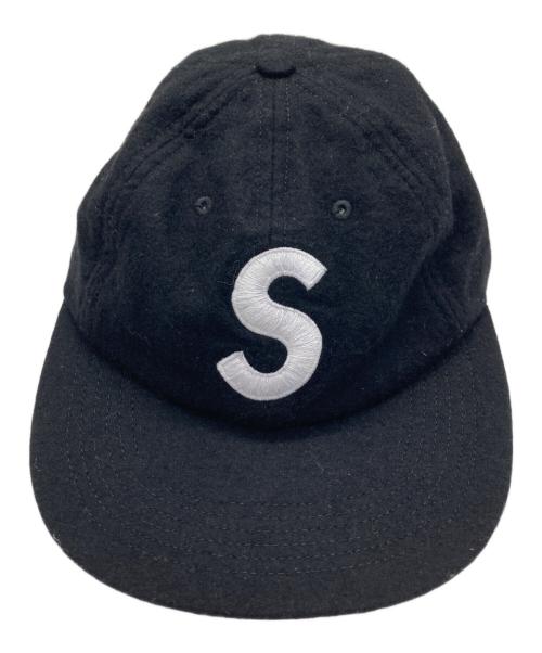 SUPREME（シュプリーム）SUPREME (シュプリーム) ウールSロゴ6パネルキャップ ブラックの古着・服飾アイテム
