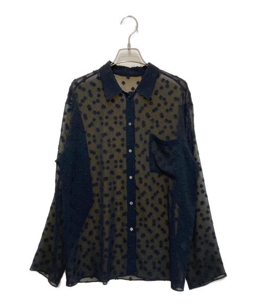 STEVEN ALAN（スティーブンアラン）STEVEN ALAN (スティーブンアラン) フラワーシフォンシャツ ブラック サイズ:表記なしの古着・服飾アイテム