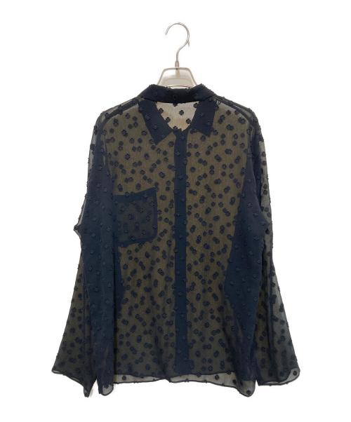STEVEN ALAN（スティーブンアラン）STEVEN ALAN (スティーブンアラン) フラワーシフォンシャツ ブラック サイズ:表記なしの古着・服飾アイテム