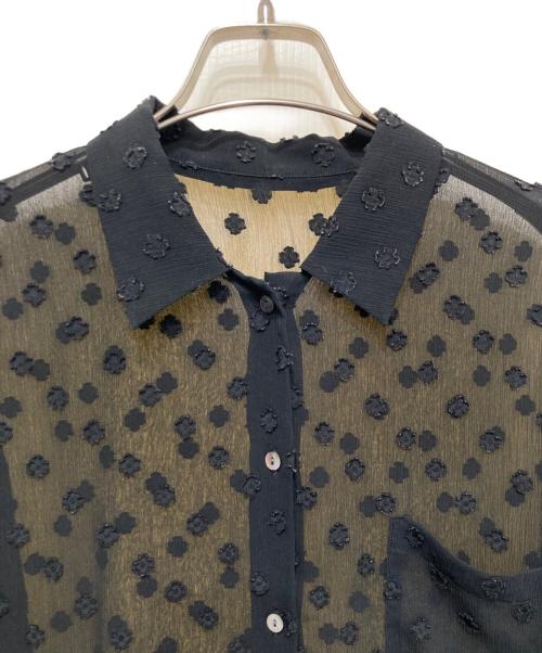 STEVEN ALAN（スティーブンアラン）STEVEN ALAN (スティーブンアラン) フラワーシフォンシャツ ブラック サイズ:表記なしの古着・服飾アイテム