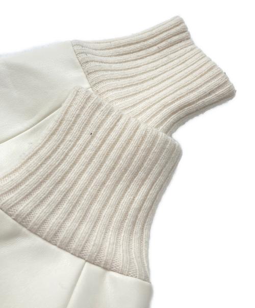 MACPHEE（マカフィー）MACPHEE (マカフィー) シープパイル ノーカラーブルゾン アイボリー サイズ:36の古着・服飾アイテム