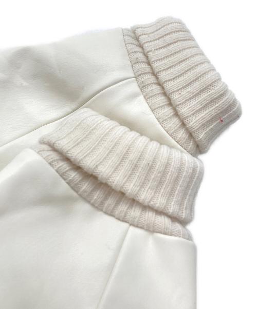 MACPHEE（マカフィー）MACPHEE (マカフィー) シープパイル ノーカラーブルゾン アイボリー サイズ:36の古着・服飾アイテム