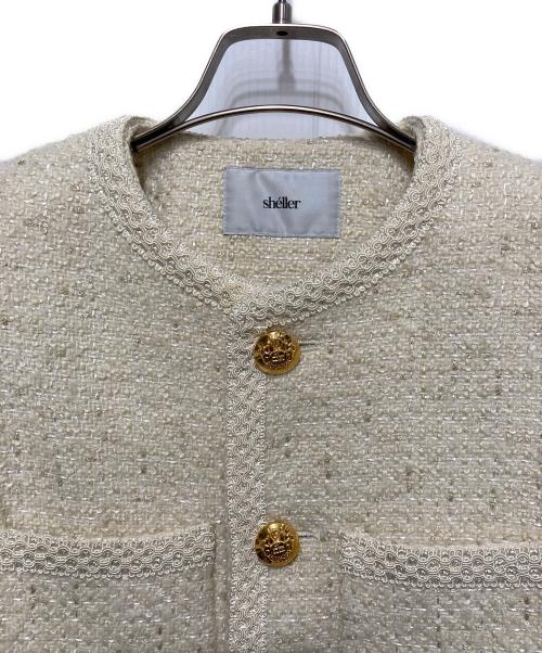 sheller（シェリエ）sheller (シェリエ) ツイードジャケット ホワイト サイズ:FREEの古着・服飾アイテム