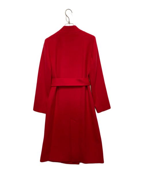 sheller（シェリエ）sheller (シェリエ) ノーカラーコート レッド サイズ:Ｍの古着・服飾アイテム