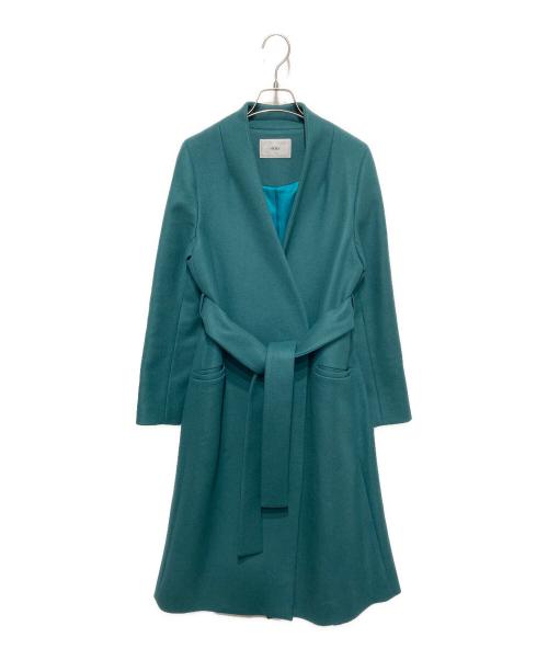 sheller（シェリエ）sheller (シェリエ) ノーカラーコート グリーン サイズ:Ｍの古着・服飾アイテム