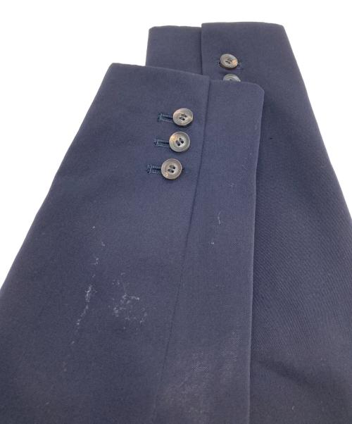 Y's（ワイズ）Y's (ワイズ) ロング丈ウールテーラードジャケット ネイビー サイズ:記載なしの古着・服飾アイテム