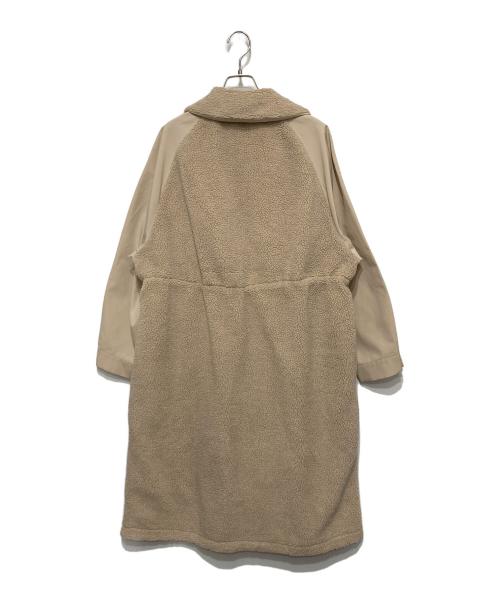 VACHEMENT（ヴァシュモン）VACHEMENT (ヴァシュモン) ボア タフタ ステンカラー コート ベージュ サイズ:FREEの古着・服飾アイテム