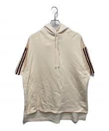 adidas×Ivy Park（アディダス×アイヴィーパーク）の古着「オーバーサイズS/Sフーディ」｜アイボリー