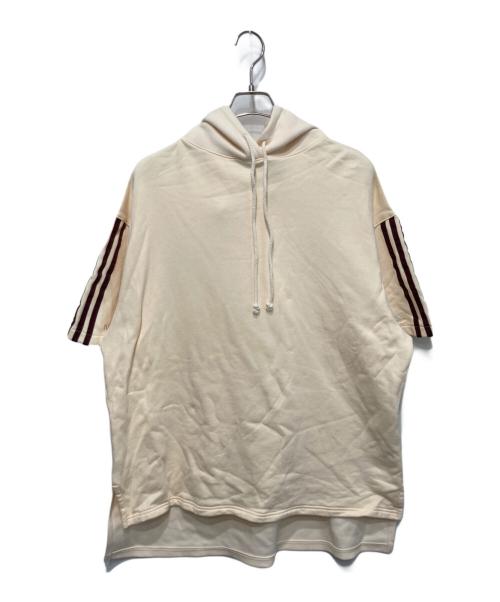 adidas（アディダス）adidas (アディダス) Ivy Park (アイヴィーパーク) オーバーサイズS/Sフーディ アイボリー サイズ: OTの古着・服飾アイテム