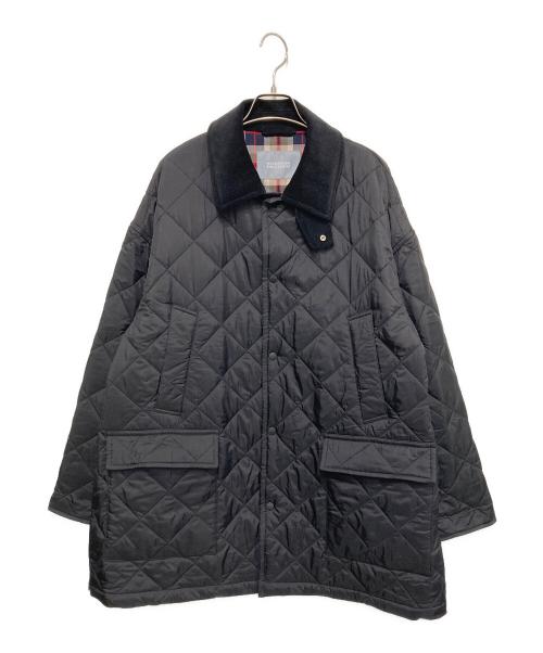 MACKINTOSH PHILOSOPHY（マッキントッシュ フィロソフィー）MACKINTOSH PHILOSOPHY (マッキントッシュ フィロソフィー) サマーフォード コーデュロイカラー ナイロン キルティング コート ブラック サイズ:6の古着・服飾アイテム