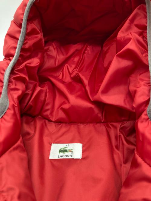 LACOSTE（ラコステ）LACOSTE (ラコステ) ダウンジャケット レッド サイズ:40の古着・服飾アイテム
